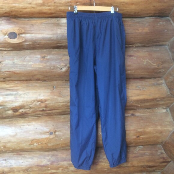 GAP Blue High Rise Nylon Retro Activewear Pull-on Outdoor Joggers Size Large - Picture 1 of 4
